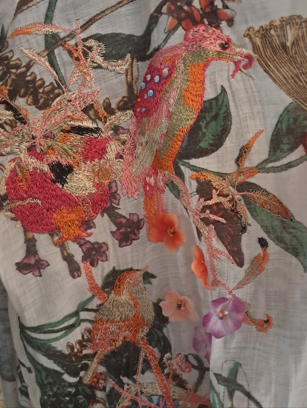 ARRATA SILENT JOURNEY EMBROIDERED SHORT KIMONO SIZE SMALL - Picture 5 of 16